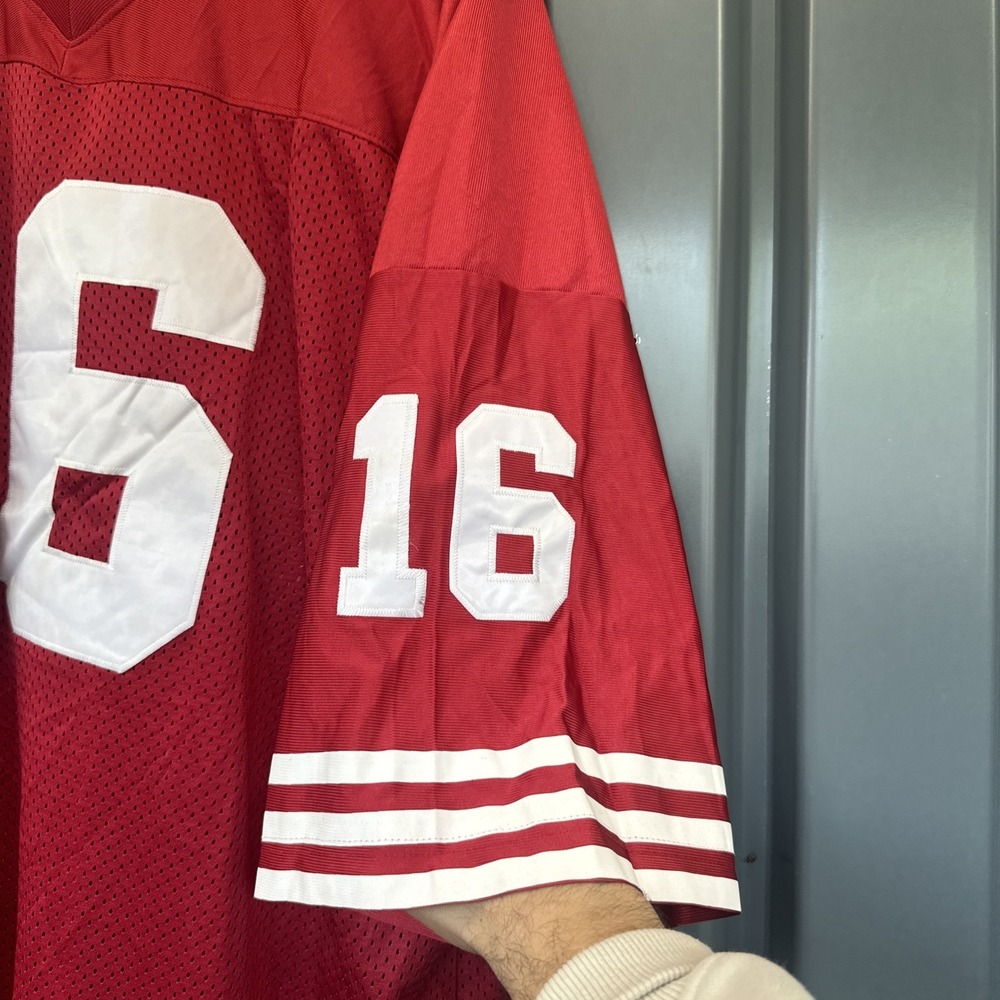 JOE MONTANA MITCHELL AND NESS THROWBACK 1989 STITCHED JERSEY SZ 60 - Picture 6 of 12